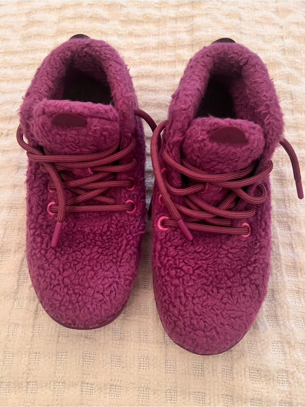 allbirds Women’s Purple Sherpa Wool Lace-Up Tennis Shoes